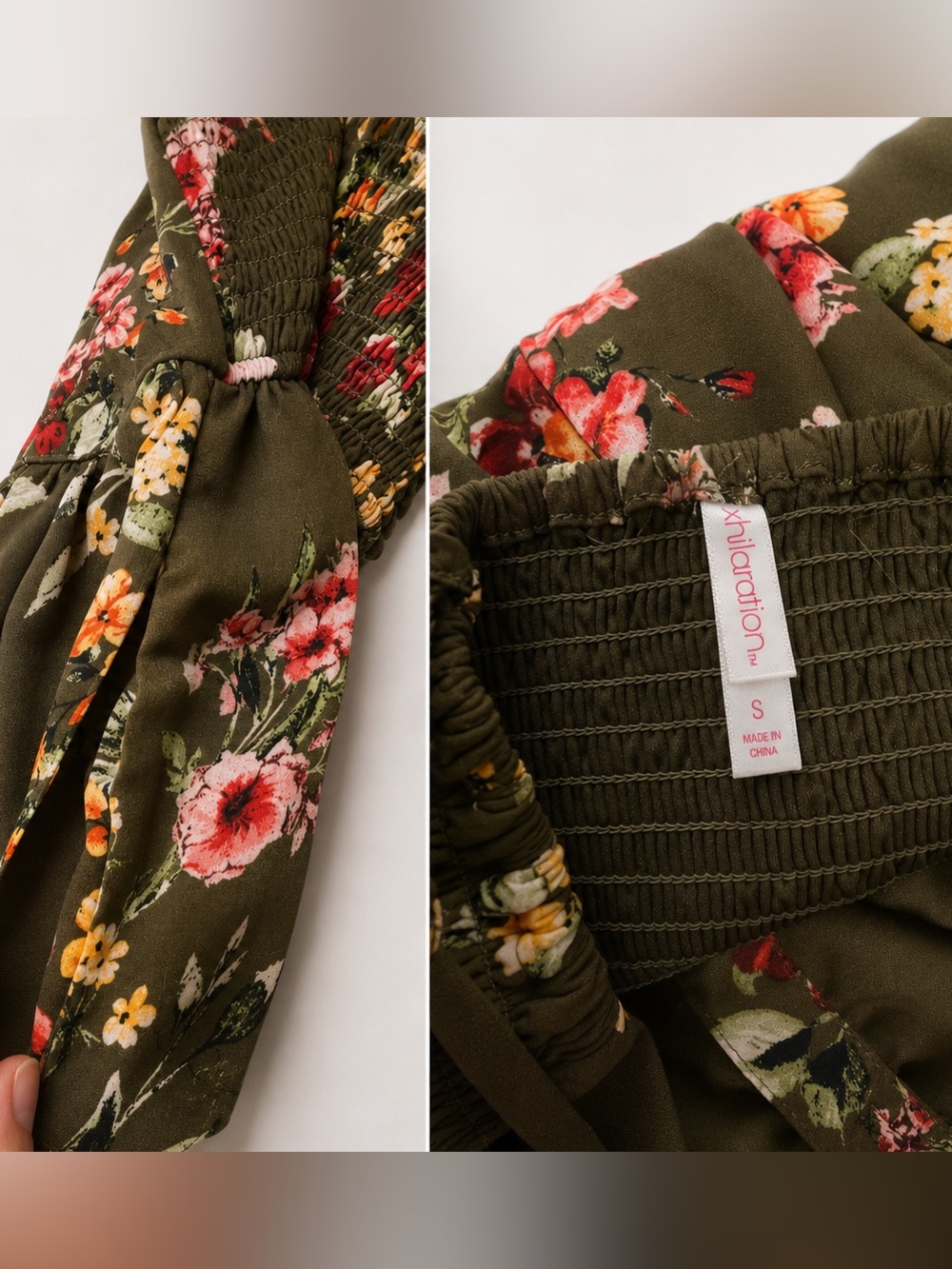 Xhilaration Floral Knee Length Dress w/ Pockets Size Small - Picture 5 of 5
